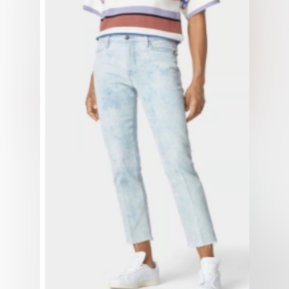 NWT Frame Denim Le High Straight Raw‎ Hem Cloud Tie Dye Size 28
